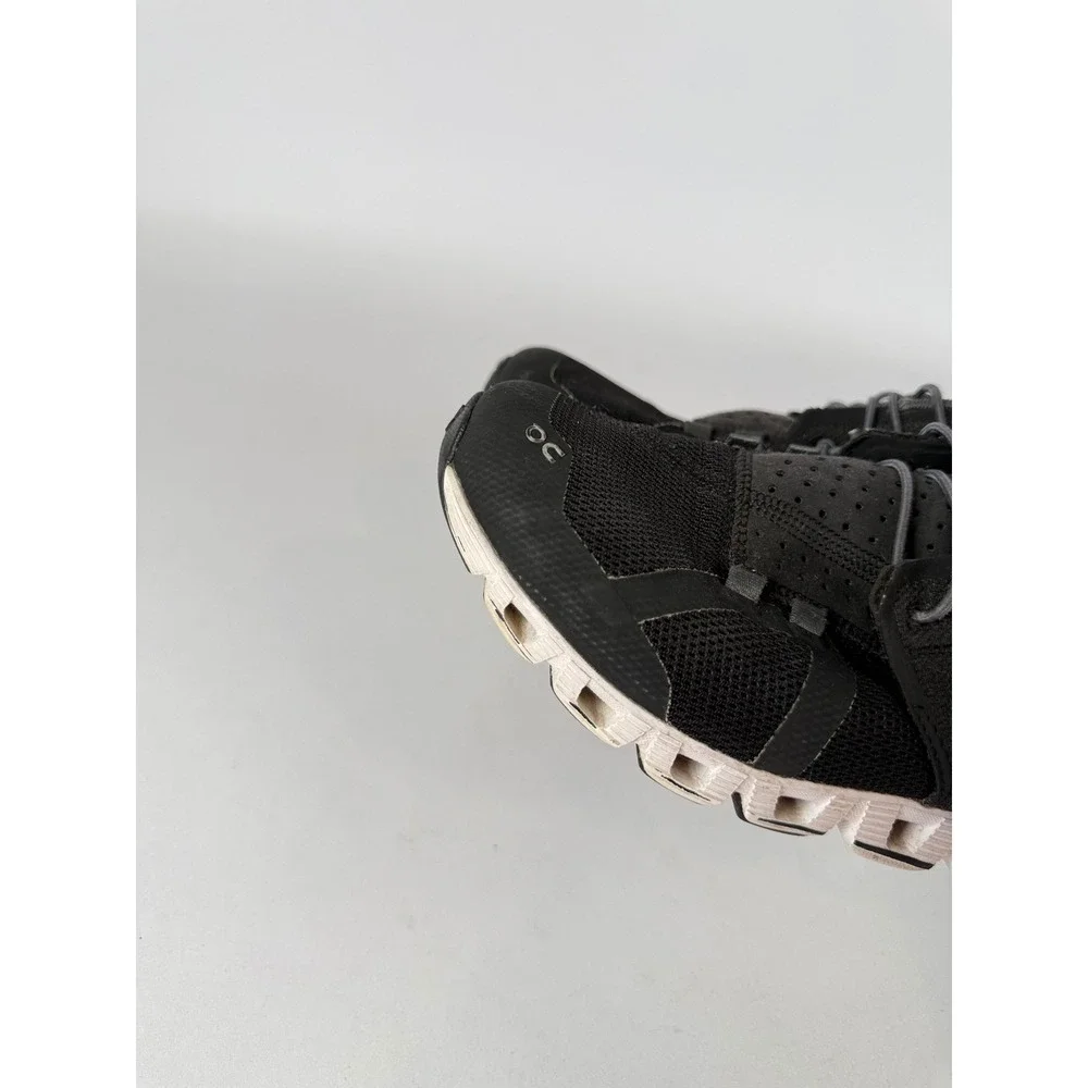 On Cloud‎ Women Black White Running Shoes Sneakers W8 Low Top Mesh CloudTec